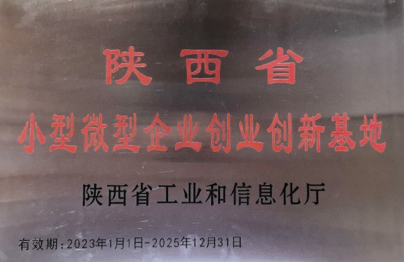 陜西省小型微型企業(yè)創(chuàng)業(yè)創(chuàng)新基地